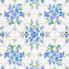 Window Privacy Film Stained Glass Decorative Window Tint for Home Room Decor Static Cling Frosted Window Film Blackout Bathroom Bedroom Car Renter Friendly (Blue&Purple Hydrangea Flower)