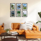 FIXSMITH A4 Picture Frame Set of 2, Black Photo Frame with HD Plexiglass, Display Pictures 6x8 with Mat or 8.3x11.7 Without Mat Multi Picture Frames Collage for Tabletop or Wall Display