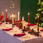 Sziqiqi Candlesticks Holder for Wedding Table Centerpiece - Black Taper Candle Holders Candle Stick Holder Bulk for Christmas Candlelight Dinner Wedding Party Festival Decor Pack of 6