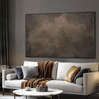 SIGNWIN 46"x72" Extra Large Framed Wall Art Neutral Cloudy Abstract Illustration, Soft Atmospheric Design for Home Living Room Bedroom Decor (Frame Assembly Required)