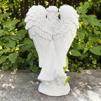 Solar Angel Garden Statue, Angel Figurine Outdoor Decor with Warm White Solar Lantern Garden Angel Figurine Outdoor Statue Waterproof Angel Sculpture Lawn Yard Art Patio Ornament Housewarming Gift
