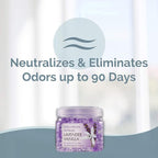 SMELLS BEGONE Odor Eliminator Gel Bead Value Pack - 72 oz - Air Freshener - Eliminates Odors in Bathrooms, Pet Areas, Boats, RVs & Cars - Made with Essential Oils - Lavender Vanilla Scent