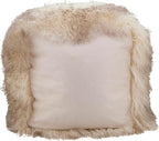SARO LIFESTYLE Mongolian Lamb Fur Wool Pouf