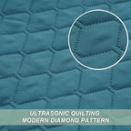 Exclusivo Mezcla Reversible Twin Quilt Bedding Set with Pillow Sham, Lightweight Quilts Twin Size, Soft Bedspreads Bed Coverlets for All Seasons - (Dusty Teal, 68"x88")