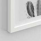 SIGNWIN Framed Black & White Saguaro Southwest Desert Tropical Cactus Wall Art, Set of 4 Floral Botanical Wall Decor Prints, Nature Wilderness Wall Décor for Living Room, Bedroom - 12"x16" White