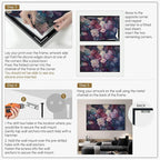 SIGNWIN 46"x72" Extra Large Framed Wall Art Bold Peony Bloom in Colorful Impressionist Style, Lush Floral for Home Living Room Bedroom Decor (Frame Assembly Required)