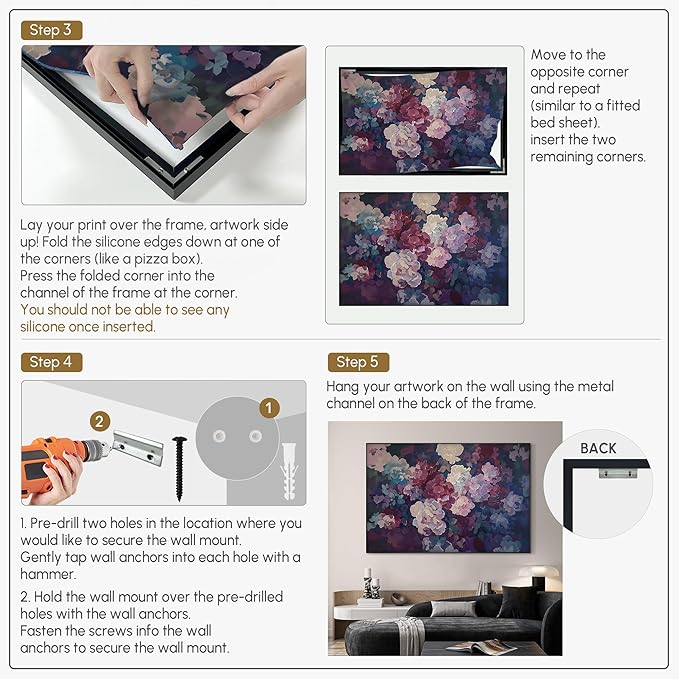 SIGNWIN 46"x72" Extra Large Framed Wall Art Bold Peony Bloom in Colorful Impressionist Style, Lush Floral for Home Living Room Bedroom Decor (Frame Assembly Required)