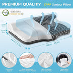 Cervical Pillows for CPAP Sleeper, Side Sleeper Pillow for Neck and Shoulder Pain, Adjustable Ergonomic Orthopedic Bed Pillow for Back, Side and Stomach Sleepers, Dark Grey