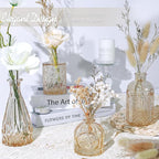 Glass Bud Vase Set of 24, Small Amber Flower Vases for Centerpieces in Bulk, Mini Vintage Vase for Wedding Decor, and Home Table Décor