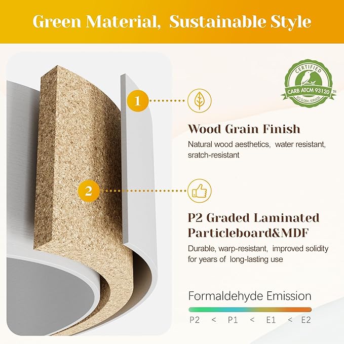 Large White Fluted 3 Drawer Dresser Set of 2, Chest of Drawers with Ball Bearing Slide Modern 30 inch Tall Wood Nightstand with Spacious Storage for Bedroom Hallway Living Room Entryway