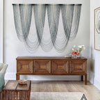 IOWER Large Macrame Wall Hanging Dip-Dyed Macrame Wall Decor Boho Wall Decor Craftsmanship Fiber Art 57" W x 41" L