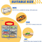 KIDAMI 8 Pack Die Cast Metal Toy Cars, 1:64 Scale Model Race Cars with Storage Case, Pull Back Vehicles Set for Kids Toddlers Adults Gift