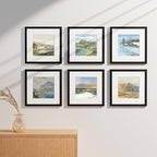 Vittanly 12x12 Picture Frames Set of 9, Shatter Resistant Plexiglass, Display 8x8 Pictures with Mat or 12x12 without Mat, Photo Frames for Wall Mount, Engineered Wood, Black