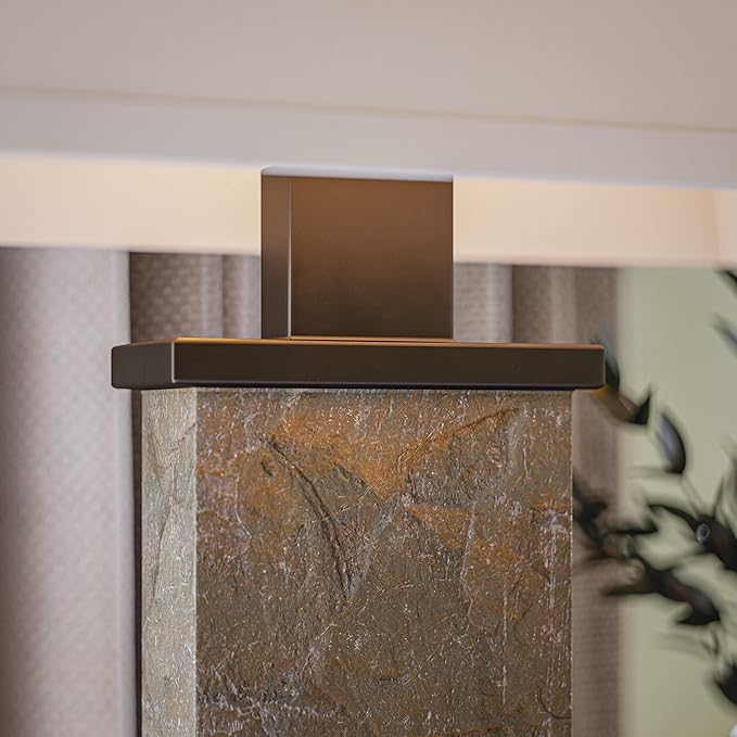 Kenroy Home 21037SL Hanover Table Lamp with Natural Slate Finish, Rustic Style, 29" Height, 15" Width, 9.5" Depth