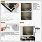 SIGNWIN 60"x72" Extra Large Framed Wall Art Muted Forest Path Soft Misty Woodland Scene Illustration for Home Living Room Bedroom Decor (Frame Assembly Required)