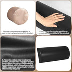 HOMBYS PU Leather Recliner Leg Rest Cushion, Bolster Foot Pillow for Legs, Recliner Foot Pillow, Multipurpose Half Moon Leg Pillow & Back Lumbar Support Cushion for Bed, Chair, Sofa-23"x10"x4"