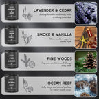 Scented Candles, 9oz×4 Scented Candles for Men, Soy Candle Gifts for Men, Personalized Blessing Minimalist Men's Candle