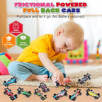 YCCHENG Pull Back Cars 15 Pack 1:43 Toy Model Set Small Race Cars for Toddlers Kids Ages 1 2 3 4 5 6 Year Old Boys and Girls Easter Basket Stuffers Preschool Birthday Party Favor