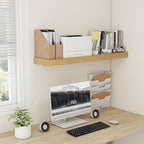 12 Inch Deep Floating Shelves for Wall, 48W x 12D Rustic Oak Wood Floating Shelves, Large Floating Shelves Set of 1 for Living Room Bathroom Laundry Room Bedroom Kitchen Home Office - Oak