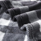 MERRYLIFE Black and White Plaid Throw Blanket Decorative Fleece Throw | Ultra-Plush Colorful | Couch Blanket Travel Lap | Home Gift Use(50" 60",Black White)