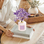 COCORRÍNA Reed Diffuser - Lavender Garden 6.7 Fl.oz Reed Diffuser Set with Sticks & Preserved Baby's Breath, Reed Diffuser for Home Bathroom Shelf Decor
