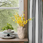 Ceramic Flower Vase Home Decor - 8.7" Farmhouse Flower Vases Rustic Vintage Aesthetic Modern for Table Living Room Kitchen Bedroom Decoration House Desk Decorative Accessories Gift (Retro)