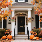 Artificial Faux Mums Fall Hanging Flowers for Outdoor Decoration,2 Pack Fake Silk Plants Daisy Realistic UV Resistant Summer Decor for Home Indoor Porch Patio Balcony Yard Autumn Decor (Brown Orange)