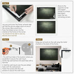 SIGNWIN 46"x72" Extra Large Framed Wall Art Moody Green Abstract Cloudscape, Minimalist Atmospheric Print for Home Living Room Bedroom Decor (Frame Assembly Required)