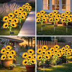 Sunflower Solar Lights Outdoor Decor, 6 Pack Solar Garden Decor 36 Waterproof Solar Sunflower Outdoor Lights for Garden Patio,Flower Bed, Pathway, Gift for Women, Mom, Grandma (6 Pack)
