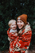 Inca Aztec Throw, Queen, King Blanket | Southwest Indian Navajo Boho Style | Native Cover for Camping, Bedding, Couch, Vanlife | Faux Alpaca, Lightweight, Hypoallergenic (Inti Red, Queen)