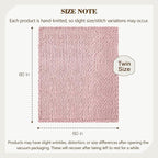 Carriediosa Chunky Knit Throw Blanket 60" X 80" Twin, 100% Hand Made Large Chenille Loop Yarn Soft Fluffy Throws for Couch Sofa Bed, Big Crochet Cozy Heavy Thick Cable Woven Blankets, Dusty Pink