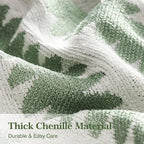 Couch Cover Boho for Dogs Washable Green Couch Covers for 2 Cushion Couch, Chenille Sectional Couch Covers L Shape Sofa Cover, Furniture Protector for Kids, Pets, Green 71" X150"