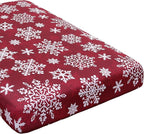 H.VERSAILTEX Christmas Sofa Slipcover Fleece Stretch Chaise Cover Sectional Couch Covers for L Shaped Sofa Both Left/Right Snowflakes Sofa Cover for Christmas (1 Piece Chaise Cover, Snowflakes)
