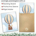 Hot Air Balloon Art Prints (Set of 3) - Unframed - 11x14 | Nursery Wall Decor | Elevate Your Nursery Decor with this Charming Wall Decor | Modern Wall Decor for Your Little One's Room