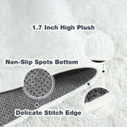 Large 8x10 Area Rugs for Living Room, Cream White Soft Shag Rug for Bedroom, Non-Slip Ultra Fluffy Rug, Modern Plush Carpet for Girls Boys Kids Room Dorm, Fuzzy Rug for Home Decor Aesthetic