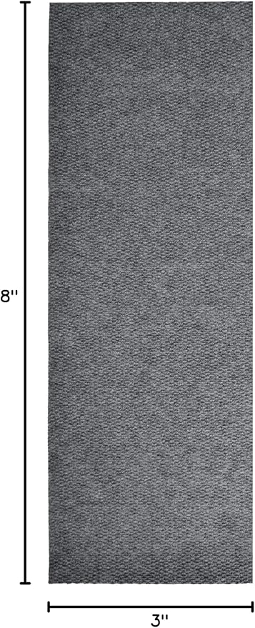 iCustomRug Hallway Runner Rug – 3x8ft Grey, Indoor/Outdoor, Non-Slip Rubber Backing, Low-Profile All-Weather Carpet, Non-Shedding & Easy Care, Entryway Mat Ideal for High Traffic Areas