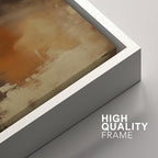 SIGNFORD Framed Canvas Print Wall Art Set Abstract Burnt Sienna and Beige Illustration Modern Art Decorative Nordic Nature for Living Room, Bedroom, Office - 24"x36"x2 White
