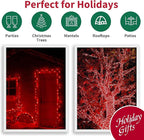 60 Count Red -String Lights - LED Christmas Lights, Mini led Lights for Indoor Outdoor Home Holiday Party Wedding Independence Day Decoration
