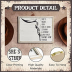 Putuo Decor Bohemian Western Wall Decor, Artistic Cowboy Prints, Square Wall Pediments for Living Room and Hallway (Cow Skull Head)