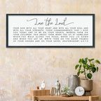 LuZhiQiang Love The Lord Your God With All Your Heart Wall Decor Art 40"×15" Deuteronomy 6:5-7, 9 Scripture Sign Bible Verse Large Wood Framed Wall Hanging (Black)