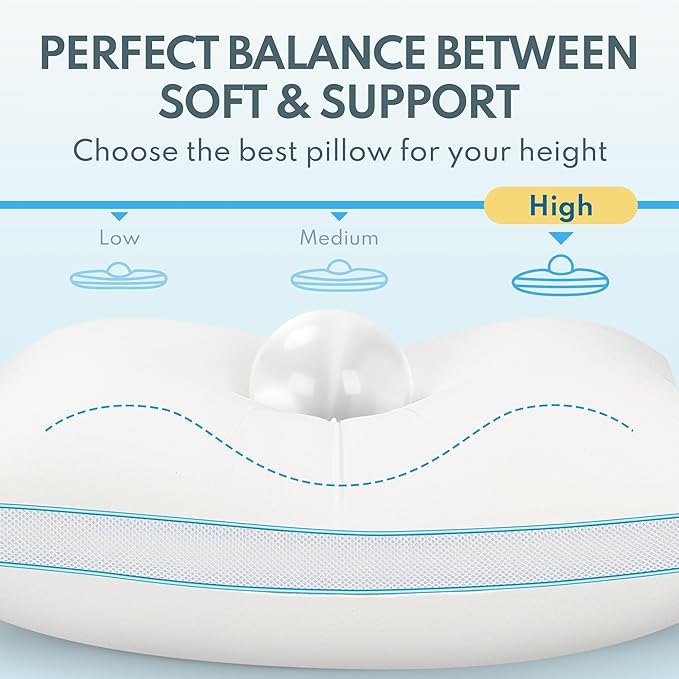 Bed Pillows Queen Size - Premium Luxury Hotel Quality Cooling Bed Pillows for Sleeping,Soft Fluffy & Memory Foam Filling,Support Loft Gusseted Bed Pillows for Side and Back Sleepers (High)