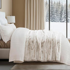 Ultra Soft Luxury Fluffy Mink Faux Fur Throw Blanket, Thick Warm Fall Winter Blankets for Bed, Couch, Cozy Plush Reversible Blanket for Chair, Sofa (Tipped Champagne Ivory, 60"x80")