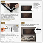 SIGNWIN 24"x46" Extra Large Framed Wall Art Dark Brown Abstract Moody Illustration for Home Living Room Bedroom Decor (Frame Assembly Required)