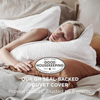 Bedsure Cotton Duvet Cover Queen - 100% Cotton Waffle Weave Bright White Duvet Cover Queen Size, GentleSoft™ and Breathable Bedding Set for All Season, 3 Pieces, 90"x90"