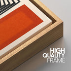 SIGNWIN Framed Canvas Print Wall Art Set Mid-Century Rising Sun & Color Blocks Abstract Geometric Illustrations Graffiti & Street Art Modern Art for Living Room, Bedroom, Office - 24"x36"x3 Natural