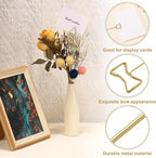 uxcell 30 Pcs Table Card Holders, 5.9 Bow Metal Craft Wire Clips Picture Clip Table Number Holders Picks for Wedding, Photos, Memo, Restaurant, Gold