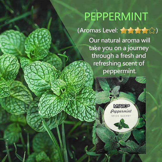 MYARO 12 Packs Peppermint Potpourri Bags Sachets for Drawer and Closet, Long-Lasting Drawer fresheners Closet sachets Home Fragrance
