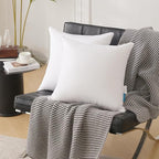 Oubonun 18"x18" Pillow Inserts (Set of 4) - 100% Cotton Cover, Square Throw Pillow Inserts for Couch, Sofa, Bed - Decorative 18 Inch White Pillow Inserts