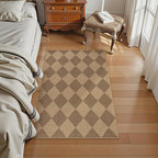 Lahome Checkered Easy Jute Rug, 2x3 Entryway Rug Indoor Outdoor Front Door Mat, Farmhouse Neutral Non Slip Non Shedding Washable Kitchen Mats for Floor Foyer