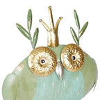 Alpine Corporation MCC808HH Metal Owl Queen, Whimsical Animal Outdoor Décor for Patio, Lawn & Garden, 8"H, Multicolor